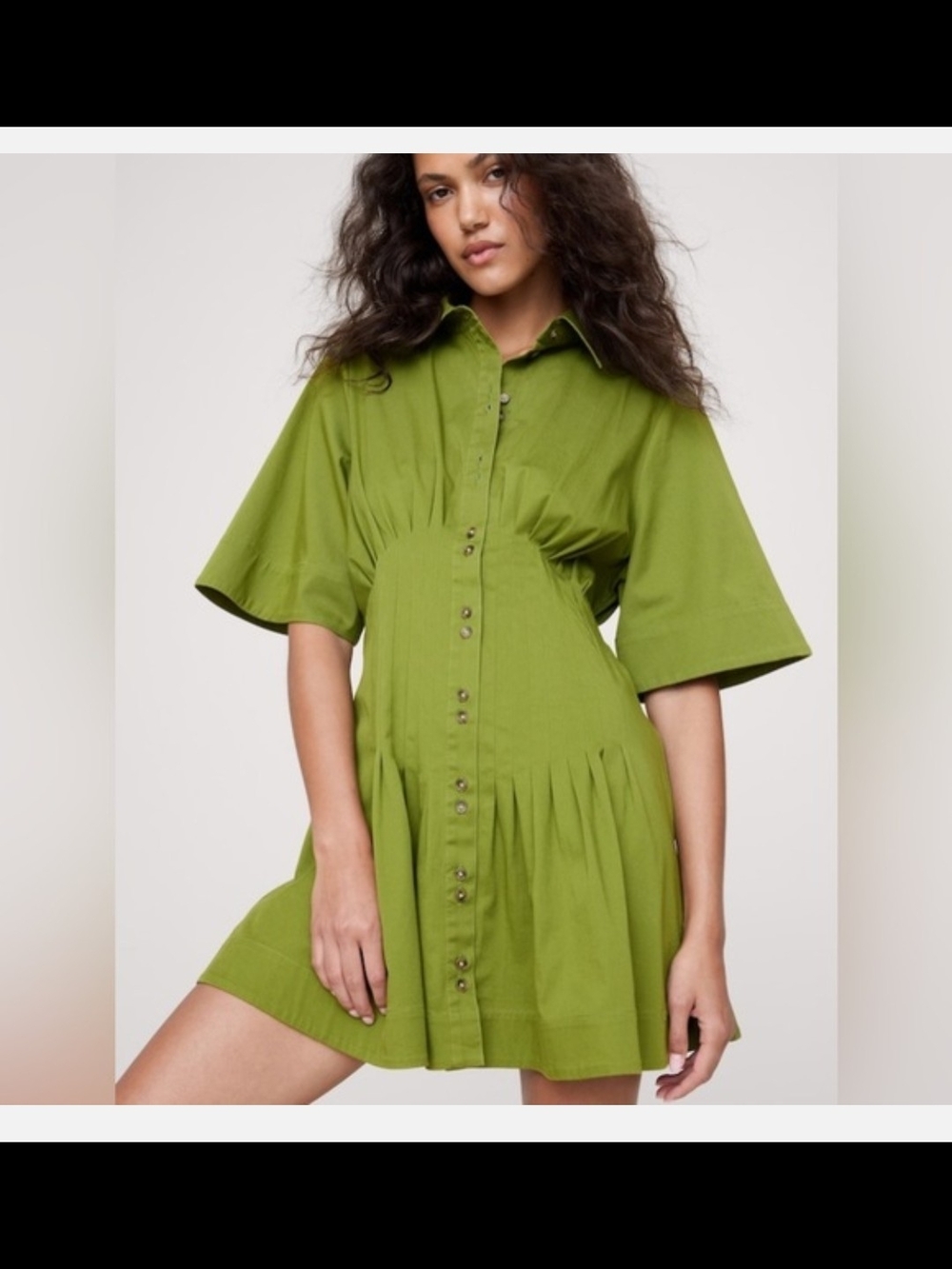 Banana RepublicBanana Republic Stretch-Cotton Poplin Pintuck Shirt Dress